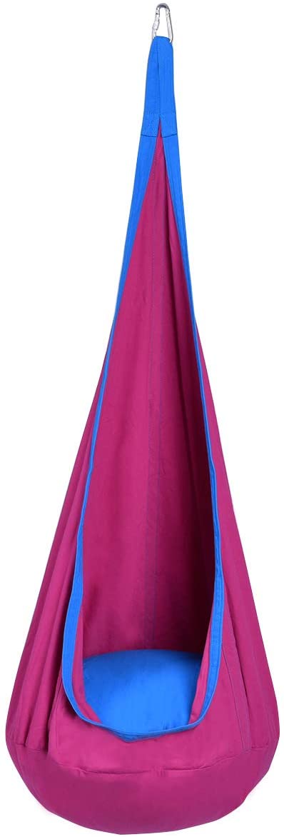 Hangstoel, Kinderzitje, met zitkussen, 3 Kleuren, 80 kg draagvermogen (rood)